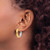 14k Textured Hinged Hoop Earrings TL574
