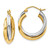 14k Two-tone Polished Double Hoop Earrings TM396