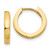 14k White Gold Round Hinged Hoop Earrings TM608
