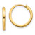 14k White Gold Round Hinged Hoop Earrings TM616