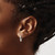 14K White Gold Hinged Hoop Earrings TM621