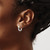 14k White Gold Round Hinged Earrings TM628