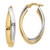 14K Two-Tone Cut-Out Greek Key Hinged Hoop Earrings TM796