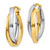 14K Two-Tone Cut-Out Greek Key Hinged Hoop Earrings TM796