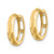 14k Rose Gold Polished Faceted 3x15mm Hinged Hoop Earrings TM815R