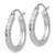 14k White Gold Diamond-cut Hoop Earrings TF627