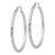 14k White Gold Diamond-cut Hoop Earrings TF628
