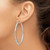 14k White Gold Diamond-cut Hoop Earrings TF629