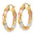 14k Tri-color Light Twisted Hoop Earrings TF654