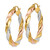 14k Tri-color Light Twisted Hoop Earrings TF655