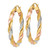 14K Two-Tone Polished Oval Hoop Earrings TF656