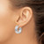 14K Tri-Color Polished Oval Hoop Earrings TF662