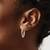 14k White Gold Light Twisted Hoop Earrings TF673