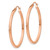 14k Rose Gold Lightweight Square Tube Hoop Earrings TF735