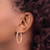 14k Rose Gold Lightweight Square Tube Hoop Earrings TF736