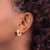 14K White Gold Hinged Hoop Earrings TF768