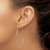 14k White Gold Polished Endless Tube Hoop Earrings TF797