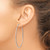 14k White Gold Polished Endless Tube Hoop Earrings TF798
