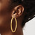 14K Diamond Cut Edge Large 3mm Polished Hoop Earrings TF812