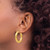 14k Textured Tube Hoop Earrings TF927