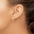 14k White Gold Oval Hinged Hoop Earrings TH269