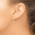 14k Rose 2mm Square Tube Oval Hoop Earrings TH503