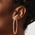 14K Polished and Textured Hoop Earrings TH672