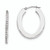 14K White Gold Diamond Fascination Flat Oval Hoop Earrings
