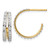 Diamond Fascination Diamond Mystique Sterling Silver 18K Gold-plated Diamond Post Hoop Earrings QDF185