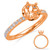 14KT Gold Diamond Engagement Ring Setting  EN8105-15RG