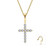 Lafonn 0.55 CTW Cross Pendant Necklace in sterling silver bonded with platinum