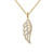 Lafonn Angel Wing Pendant Necklace in sterling silver bonded with platinum