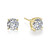 Lafonn 3 CTW Stud Earrings in sterling silver bonded with platinum
