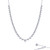 Lafonn Graduated Tennis Necklace in sterling silver bonded with platinum