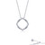 Lafonn Geometric Necklace in sterling silver bonded with platinum