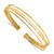 Leslie's Sterling Silver Gold-plated Polished and Textured Cuff Bracelet