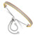 Sterling Silver Rose and Gold-tone CZ Adjustable Bracelet