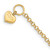 14k Puffed Mom Heart Toggle Bracelet