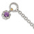 Shey Couture Sterling Silver with 14K Accent 7.5 Inch Round Amethyst and Diamond Toggle Bracelet