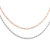 Leslie's Sterling Silver Rh-p Rose-tone 2-strand with 1.25in ext. Necklace