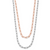 Leslie's Sterling Silver Rh-p Rose-tone 2-strand with 1.25in ext. Necklace