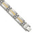 Chisel Stainless Steel with 14k Gold Accent Brushed and Polished 8.5 inch Link Bracelet