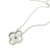 14K White Gold Flower Diamond Necklace 0.55 CTW