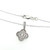 14K White Gold Pave Clover Diamond Necklace  0.35 ctw