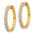 14k Yellow Gold Diamond Milgrain Hinged Hoop Earrings