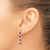 14k White Gold Ruby and Diamond 4-stone Dangle Earrings