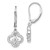 14k White Gold Diamond Leverback Earrings