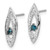 14k White Gold Blue/White Diamond Earrings