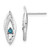 14k White Gold Blue/White Diamond Earrings