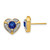 14k Diamond and Sapphire Fancy Heart Earrings